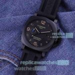 Best Quality Replica Panerai Luminor GMT Black Face & Rubber Strap Watch 47MM